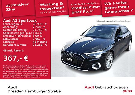 Audi A3 40TFSI e Advanced Matrix Navi Leder