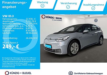 VW ID.3 Volkswagen Pro Performance Wärmepumpe*LED*Keyless*Nav