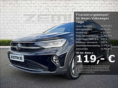 Volkswagen Taigo Life 1,0 l TSI Navi Digitales Cockpit LED Blendfre