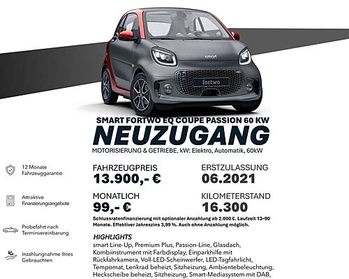 smart forTwo fortwo EQ/COUPE/RÜCKFAHRK/AMBIENT LED Bi Xenon