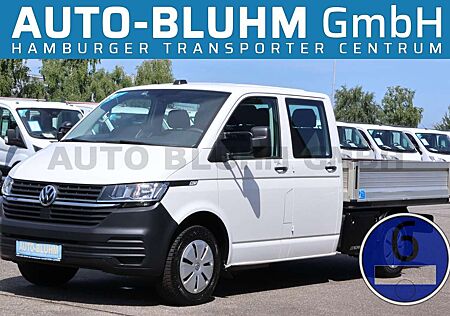 VW T6 Transporter Volkswagen T6.1 2.0-TDI Doka + AHK 2,5T 6-Sitze 2-Kisten AC