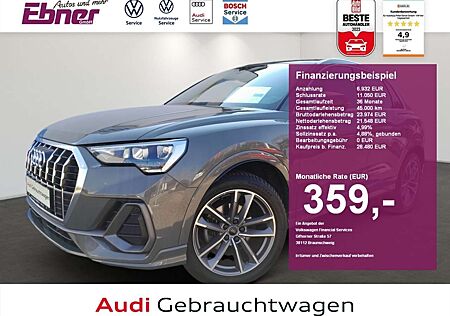 Audi Q3 S-LINE 35TFSI ACC+NAVI+APP+KEYLESS+LED+LEDER+19 AL