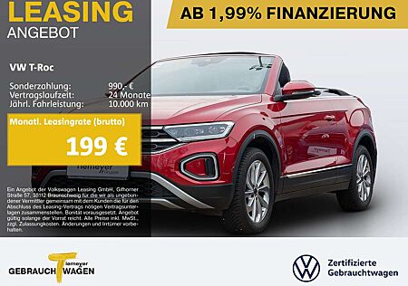 VW T-Roc Volkswagen Cabrio 1.0 TSI STYLE NAVI KAMERA LED VIRTU