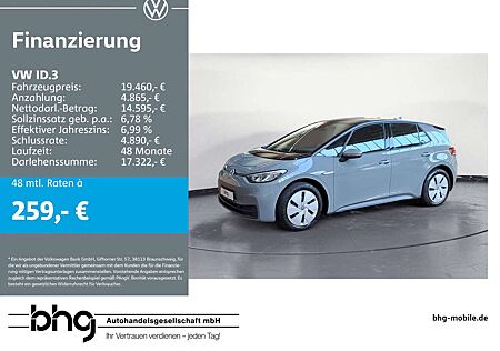 VW ID.3 Volkswagen Pro *BATTERIZERTIFIKAT* *KOMFORTPAKET*SITZH