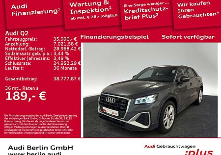 Audi Q2 S line 35 TFSI S tr. AHK STDHZG MATRIX LEDER