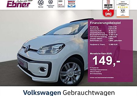 VW Up Volkswagen ! HIGH ! PANORAMA-SCHIEBEDACH+GRA+SITZHZG+PDC+15 A