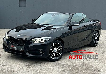 BMW 218 i Cabrio Sport Line Tempo Navi LED PDC SHZ BL