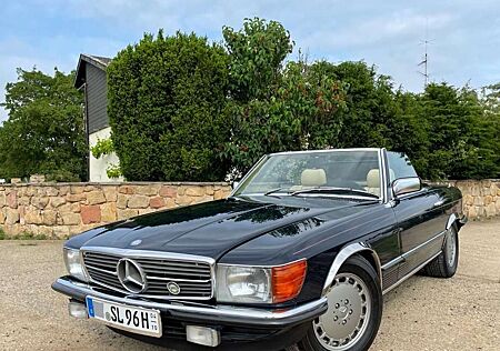 Mercedes-Benz SL 500 Deutsche Auslieferung | Blau / Leder Champagner | V8 Klassiker | H-Kennzeichen