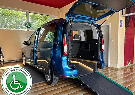 VW Caddy Volkswagen 2.0 TDI Autom Rollstuhlrampe Nav LED Alu Allwetter