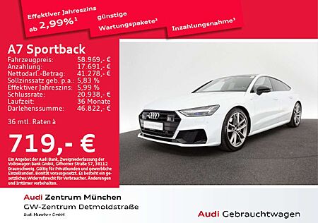Audi A7 50 TFSI e qu. S tronic S line Pano/