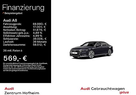 Audi A8 Lang 50 TDI*Laser*B&O Ad*Kühlbox*HUD*Pano*Vir
