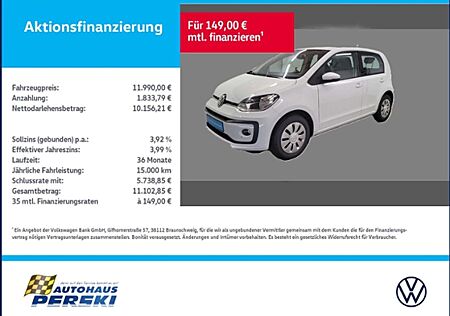 VW Up Volkswagen ! 1.0 KLIMA, TEMPOMAT, RÜCKFAHRKAMERA