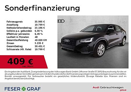 Audi Q2 40 TFSI q. Leder/ACC Fahren+Parken/Opt-Schwarz/17
