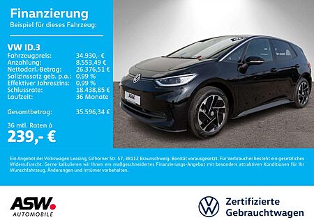 VW ID.3 Volkswagen Pro Navi LED PDC ACC Wärmepumpe SHZ AHK