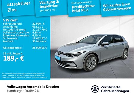 VW Golf Volkswagen VIII Life 1.5 l TSI LED APP KAMERA TRAVEL