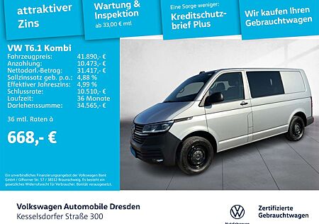 VW T6 Transporter Volkswagen T6.1 Kombi 2.0 TDI Navi LED Sitzhzg. DAB