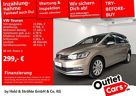 VW Touran Volkswagen Highline 1.4 TSI DSG LED AHK STANDHZG 17"