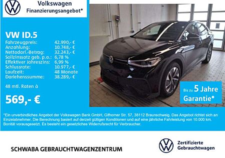 VW ID.5 Volkswagen Pro *ACC*AHK*MATRIX*Wärmep.*NAVI*R-KAM*19''