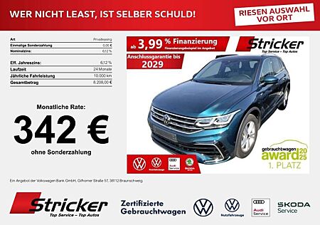 VW Tiguan Volkswagen R-Line 2.0TDI DSG 4M 342,-ohne Anzahlung Standh.