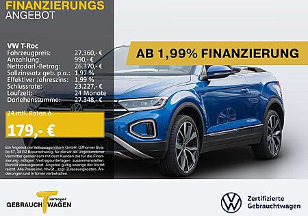 VW T-Roc Volkswagen Cabrio 1.0 TSI STYLE NAVI LED+ SITZHZ LM19