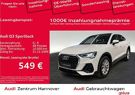 Audi Q3 Sportback 45 TFSIe Pano Matrix B&O Kamera vir