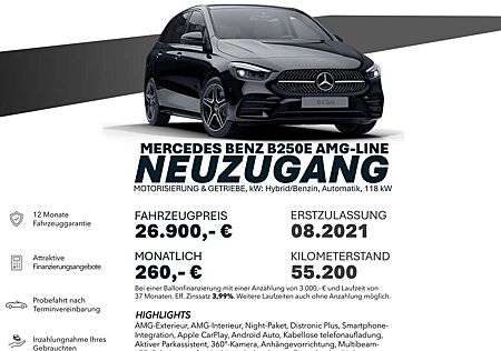 Mercedes-Benz B 250 E/AMG-LINE/360°/DISTRO+/AHK/AMBIENT LED