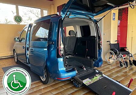 VW Caddy Volkswagen Life TDI Rollstuhlrampe Heckausschnitt LED Kamera