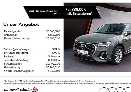 Audi Q3 Sportback 35 2.0 TFSI S-tronic S-line Navi Pano L