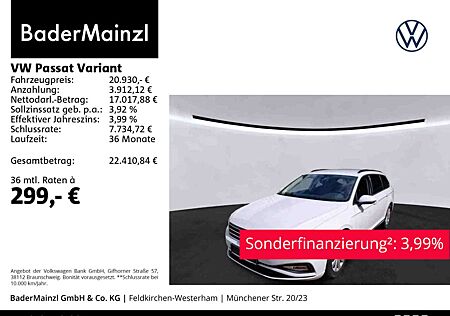 VW Passat Variant Volkswagen 2.0 TDI DSG AHK Navi SHZ Kamera