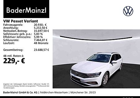 VW Passat Variant Volkswagen 2.0 TDI DSG AHK Navi SHZ Kamera