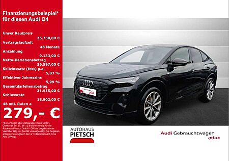 Audi Q4 e-tron Sportback 40 S line 77 kw SONOS Matrix Keyless