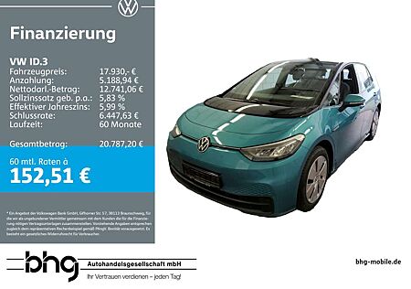 VW ID.3 Volkswagen Performance Upgrade Pure LED Navi connect D