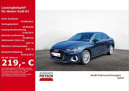 Audi A3 Limo 35 TFSI advanced SmartInter Sitzhzg