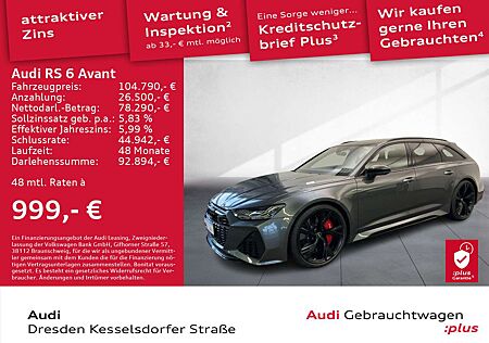 Audi RS6 4.0 TFSI Q. HUD Pano DAB Navi LED