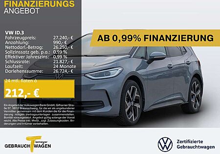VW ID.3 Volkswagen PRO PERFORMANCE LM19 IQ.LIGHT PDC CLIMATRON