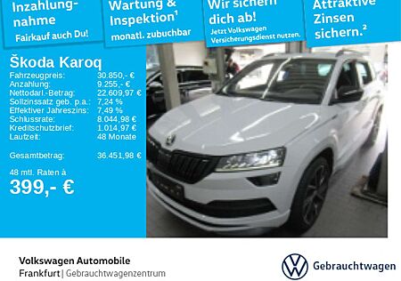 Skoda Karoq 2.0 TSI DSG Sportline 4x4 Navi FrontAssist