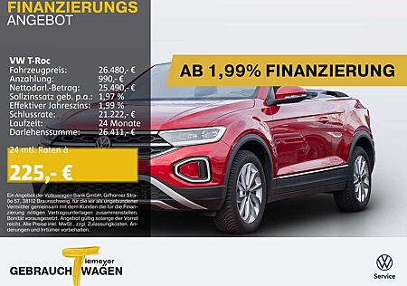 VW T-Roc Volkswagen Cabrio 1.0 TSI STYLE NAVI LED+ KAMERA SITZ