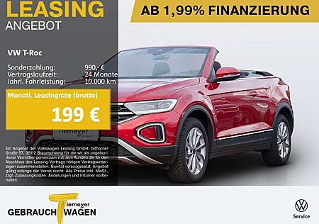 VW T-Roc Volkswagen Cabrio 1.0 TSI STYLE NAVI LED+ KAMERA SITZ