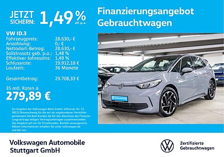 VW ID.3 Volkswagen Pro Navi Kamera Stdhzg ACC LED SHZ