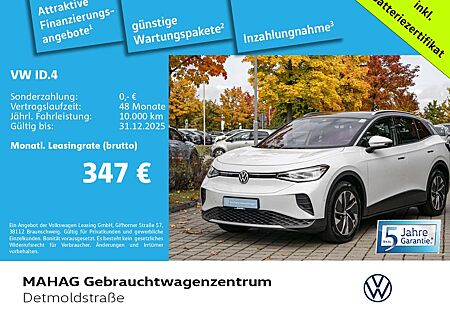 VW ID.4 Volkswagen Pure WärmePumpe CCS Navi LED Kamera Alu19Ha