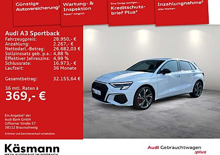 Audi A3 S line 45TFSIe MATRIX NAV PDC SHZ