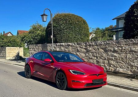 Tesla Model S Plaid Red Multi-Coat/Yoke/FSD=Volles Potenzial/21"