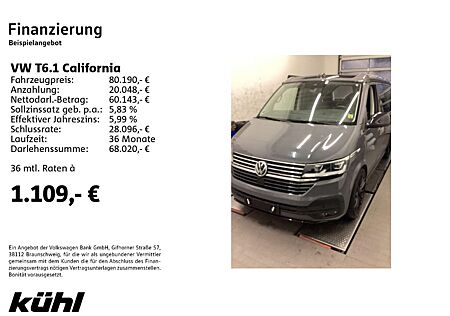 VW T6 Volkswagen .1 California 2.0 TDI DSG 4M Ocean Edition Nav