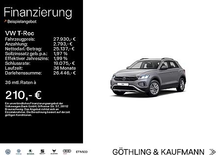 VW T-Roc Volkswagen Life 1.5 TSI 110kW 6-Gang*NAVI*AHK*KAM*IQ-