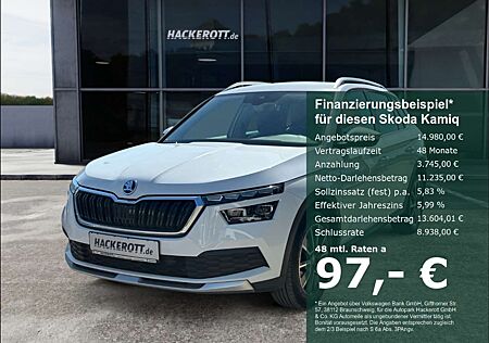 Skoda Kamiq Scoutline 1.0 TSI Navi PDC v+h Klima. LED