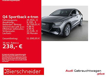 Audi Q4 e-tron Q4 Sportback 35 e-tron 2x S-Line Black AHK MATRI