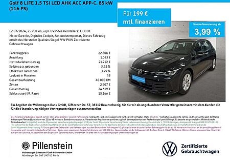 VW Golf Volkswagen 8 LIFE 1.5 TSI LED AHK ACC APP-C.