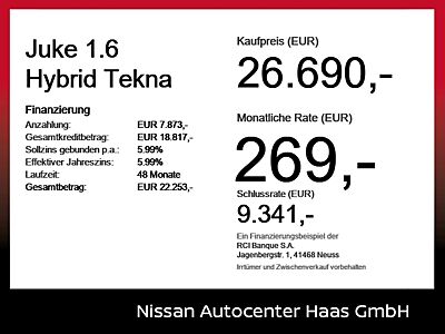 Nissan Juke 1.6 Hybrid Tekna 360Kamera+Winterpaket+Bose