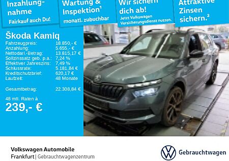 Skoda Kamiq 1.0 TSI Monte Carlo Navi FrontAssist