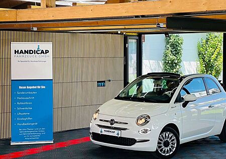 Fiat 500 C Dolcevita Cremeweiß-Rot Faltdach